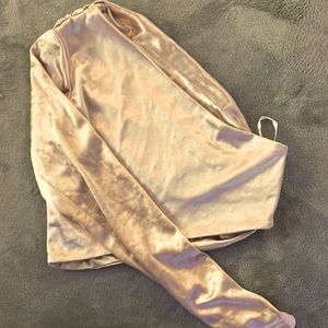 Shein bae one sleeve shine top